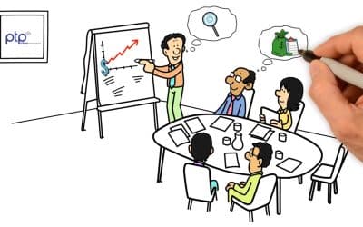 A team discussing cost optimization and resource management strategies with PTP FinOps services.