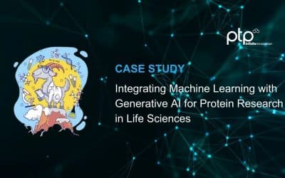 Feature image for PTP Cloud case study on integrating machine learning with generative AI for protein research in life sciences and biotech organizations