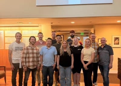 PTP team volunteers gathered at American Cancer Society Hope Lodge in Boston during a volunteer evening serving guests and caregivers